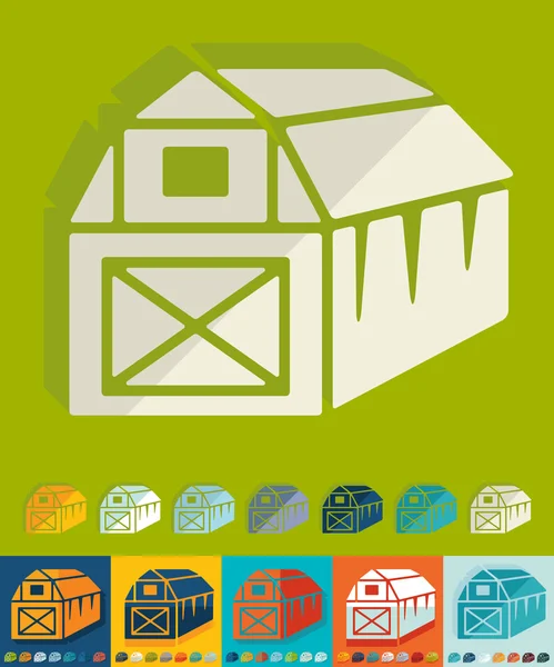 Flat design, barn — Stock Vector