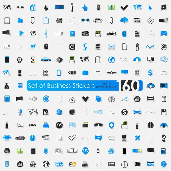 ビジネス ステッカー セット — ストックベクタ
