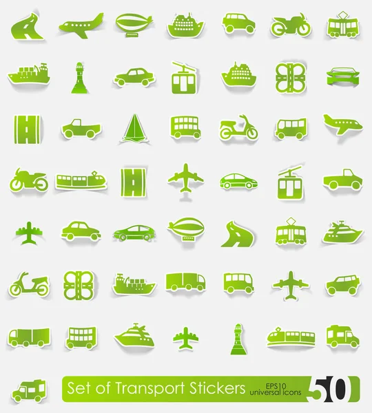 Set of transport stickers — Stock Vector