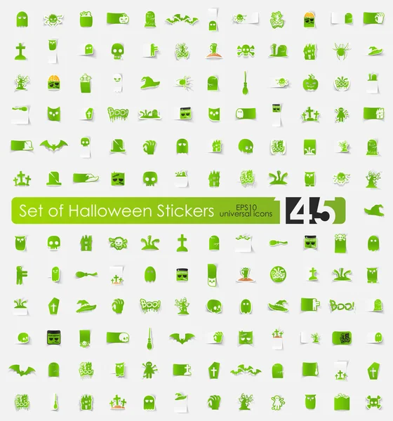 Set van Halloween stickers — Stockvector