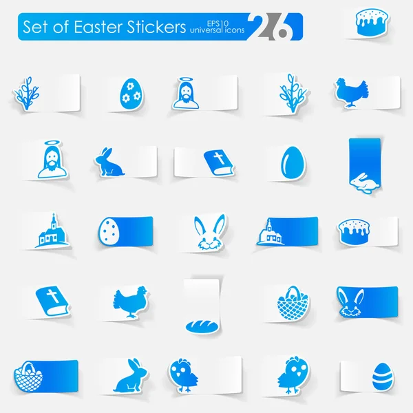 Ensemble de stickers Pâques — Image vectorielle