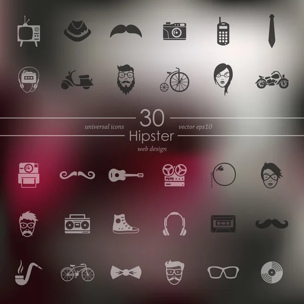 Zestaw ikon hipster — Wektor stockowy