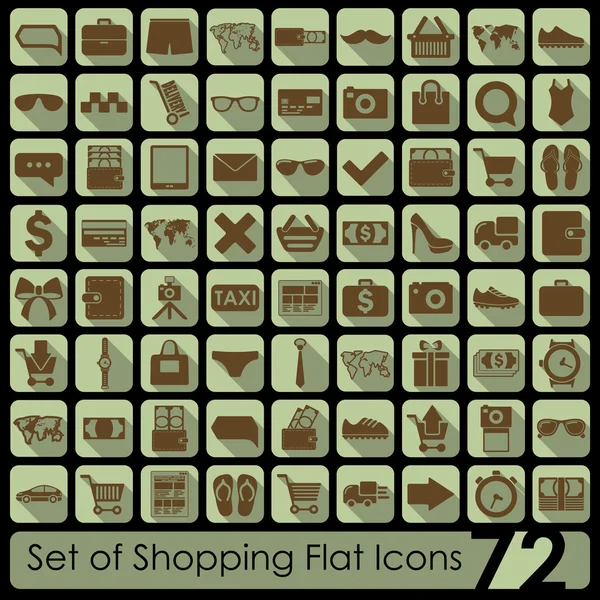 Набор икон для покупок — стоковый вектор
