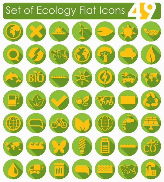 Set van ecologieiconen — Stockvector