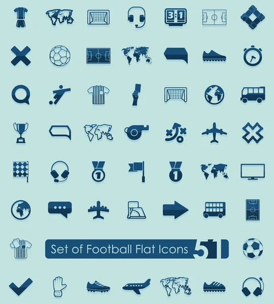 Set of football icons — Stock Vector