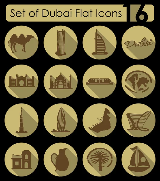 Conjunto de iconos de Dubai — Vector de stock