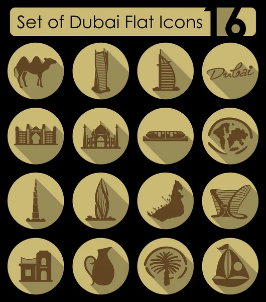 Ensemble d'icônes Dubaï — Image vectorielle