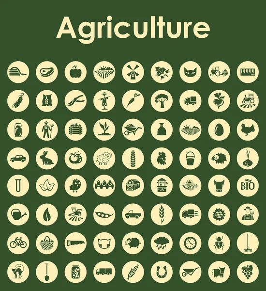 Conjunto de iconos simples de agricultura — Archivo Imágenes Vectoriales