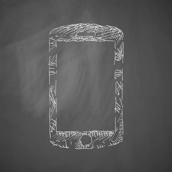 Значок смартфона на доске — стоковый вектор