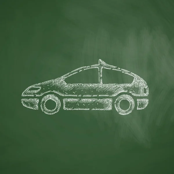 Car icon on chalkboard — Stock Vector