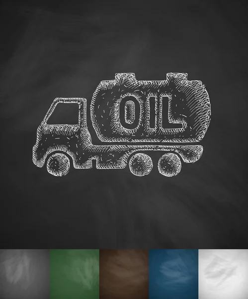 Transportation of oil icon — Stock Vector