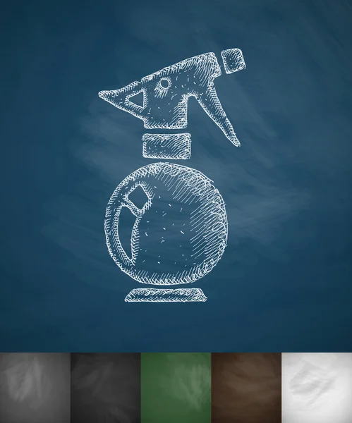 Sprayer icon on chalkboard — Stock Vector