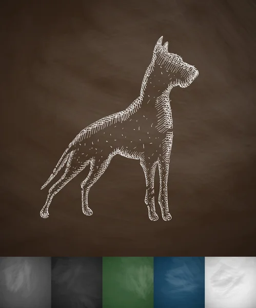 Német dog-ikon — Stock Vector