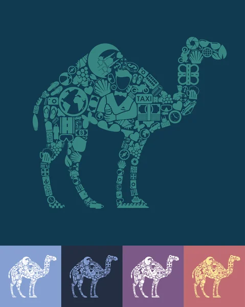 Ícone em forma de camelo —  Vetores de Stock