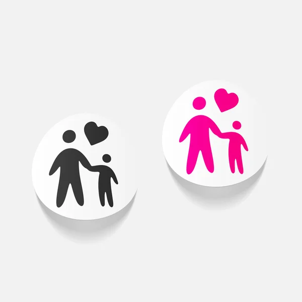 Elemento de diseño realista: familia — Vector de stock