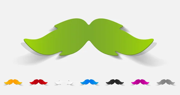 Realistic design element, mustache — Stock Vector