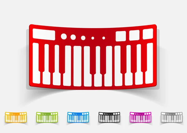 Realistic design element, synthesizer — Stock Vector