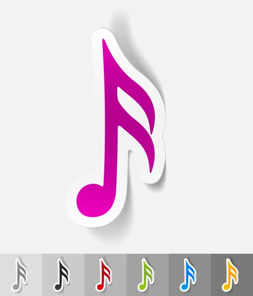 Icono de nota musical — Vector de stock