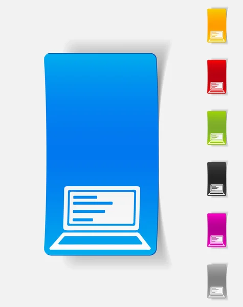 现实的设计元素笔记本电脑 — 图库矢量图片