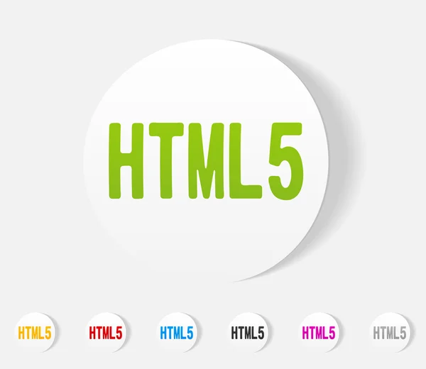 Realistic design element, HTML5 — Stock Vector