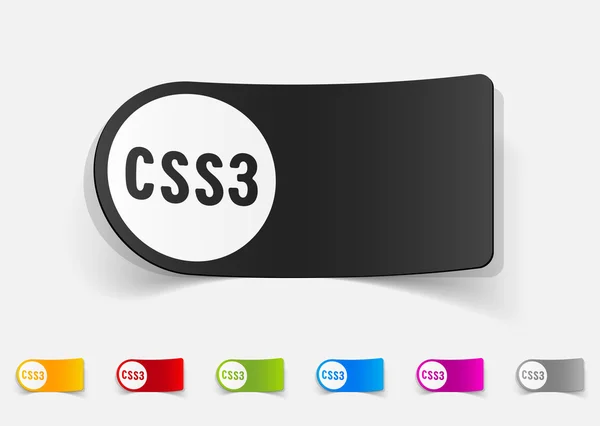 Realistic design element, CSS3 — Stock Vector