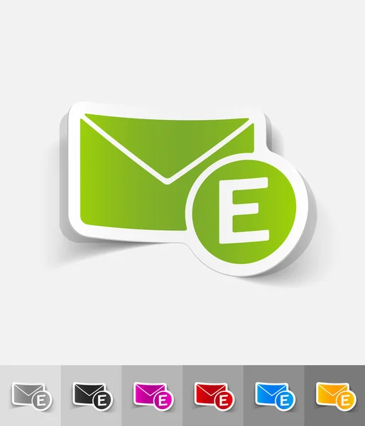 Realistisches Gestaltungselement, E-Mail — Stockvektor