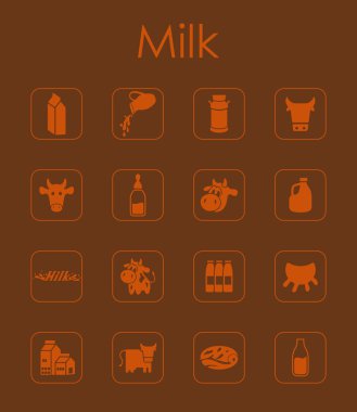 Süt basit simgeler kümesi