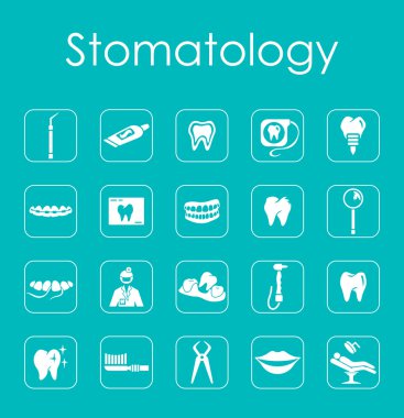 Set of stomatology simple icons clipart