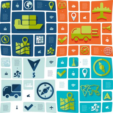 Gezinti düz Infographic