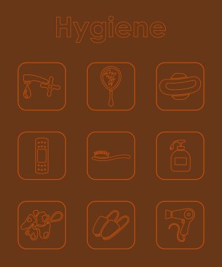 Hijyen basit simgeler kümesi