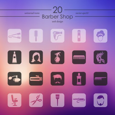 Kuaför Dükkanı simgeler kümesi