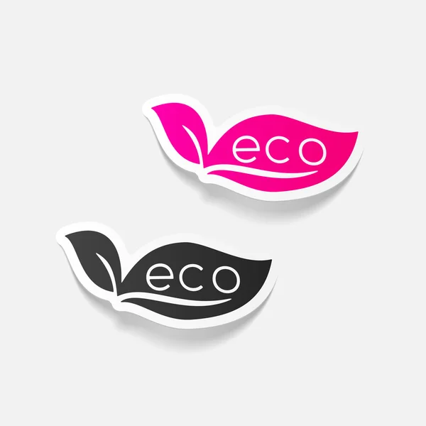 Eco sign leaf icon — Stock Vector