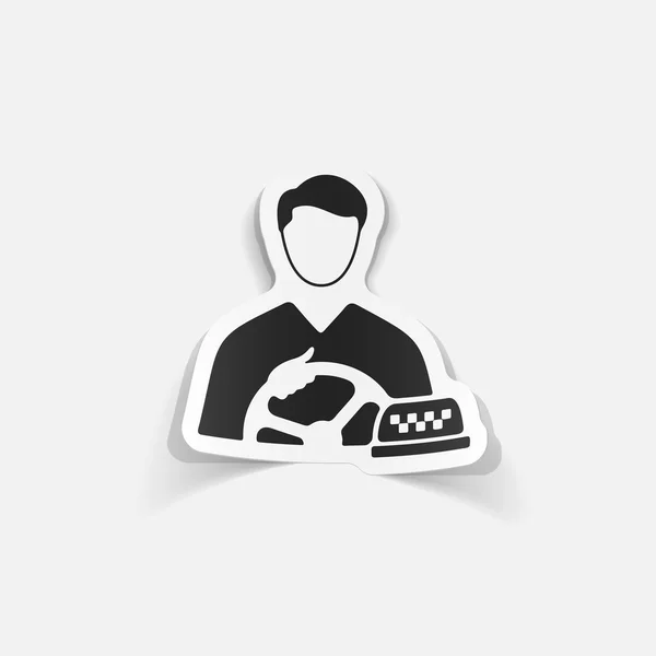 Icône chauffeur de taxi — Image vectorielle
