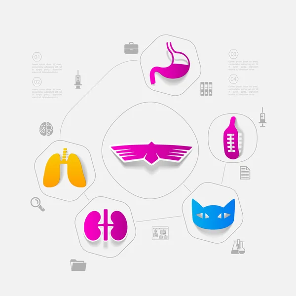 Autocollant vétérinaire infographie — Image vectorielle