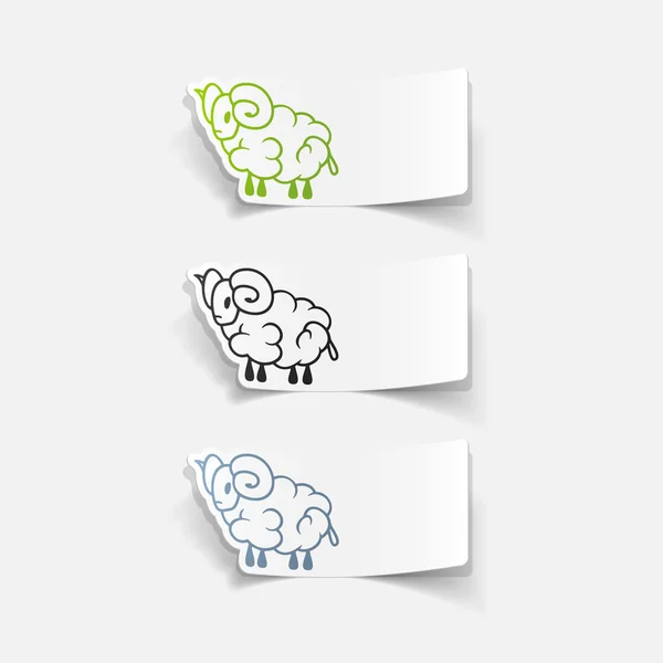 Realistic design element: sheep — Stock Vector