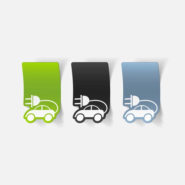 Eco auto pictogram — Stockvector