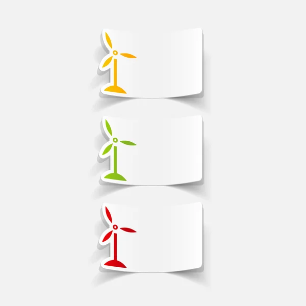 Wind turbines icon — Stock Vector