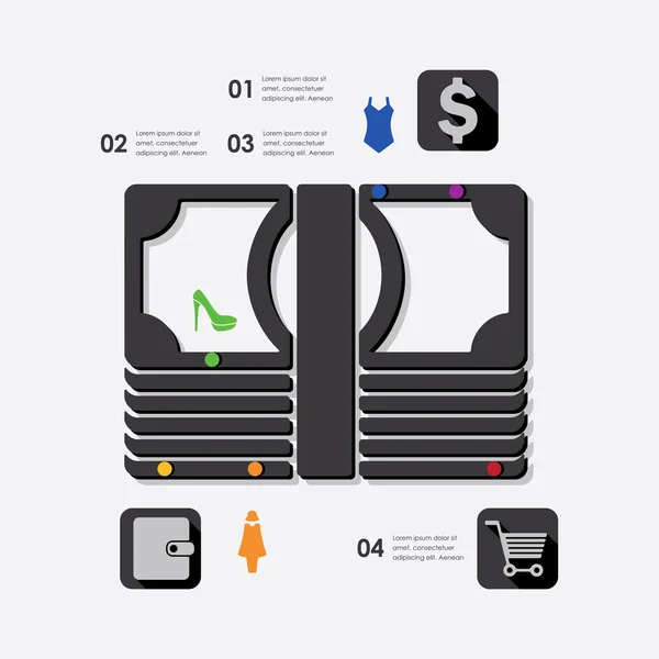 Infografik zur Modelinie — Stockvektor