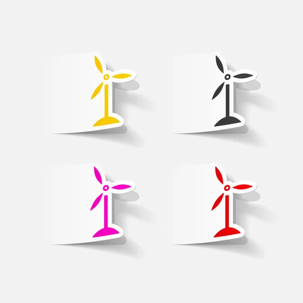 Icono de turbinas eólicas — Vector de stock