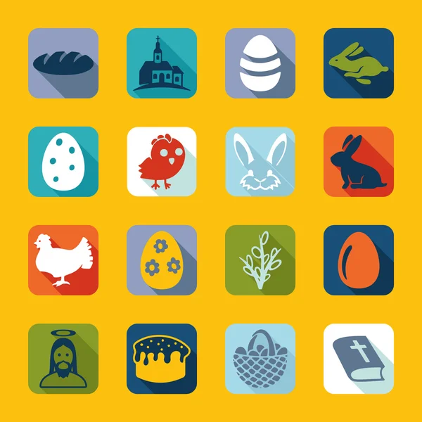 Conjunto de iconos de Pascua — Vector de stock