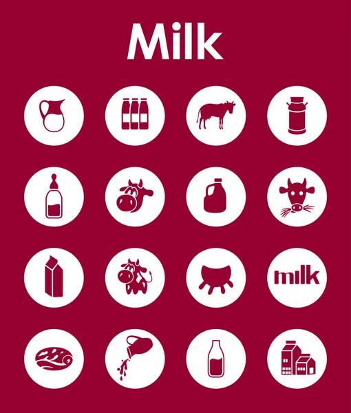 ミルクのシンプルなアイコンのセット — ストックベクタ