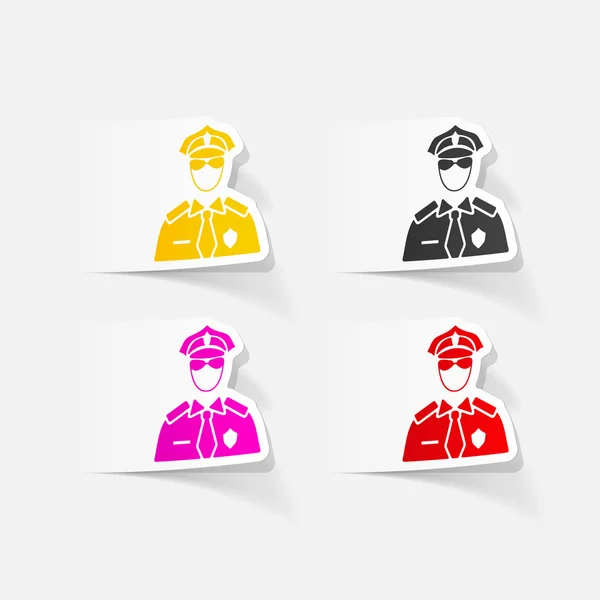 Icona ufficiale di polizia — Vettoriale Stock