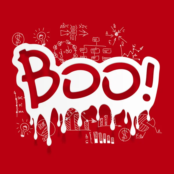 Boo formüllerle iş çizim — Stok Vektör