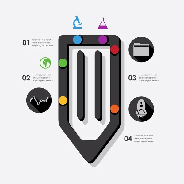 Education line infographic — Stock Vector