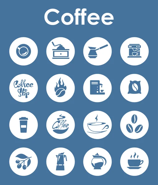 一套咖啡简单图标 — 图库矢量图片