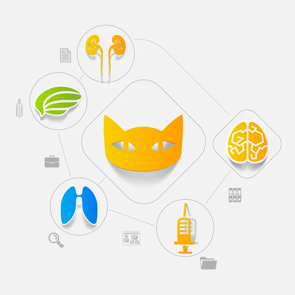 Autocollant vétérinaire infographie — Image vectorielle