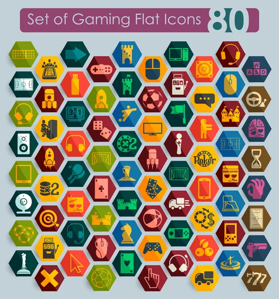 Set of gaming icons — Stock Vector