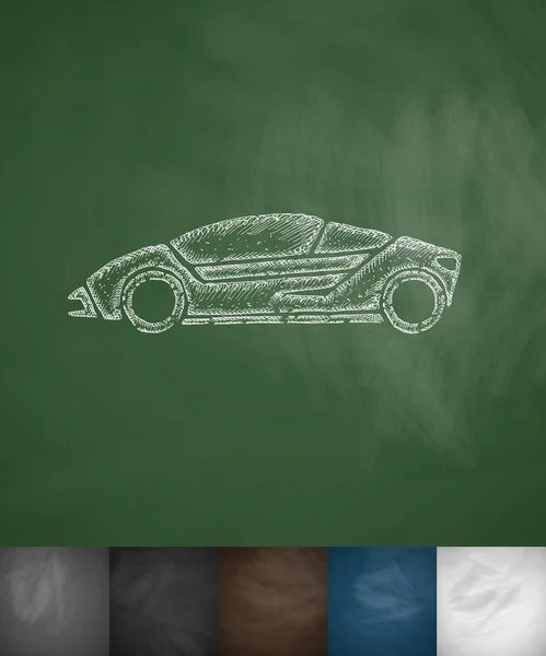 Car icon on chalkboard — Stock Vector