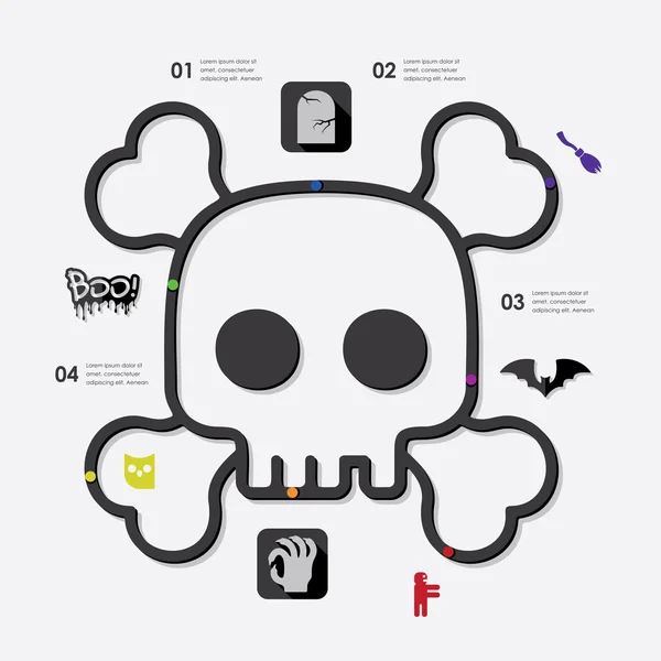 Infografik zu Halloween — Stockvektor