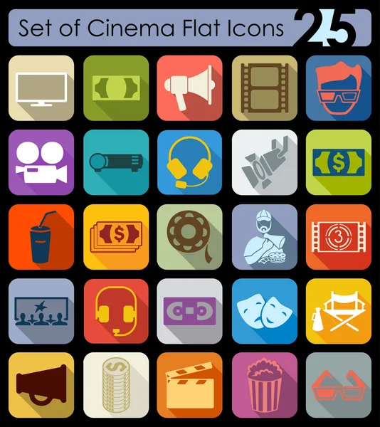 Conjunto de iconos de cine — Archivo Imágenes Vectoriales